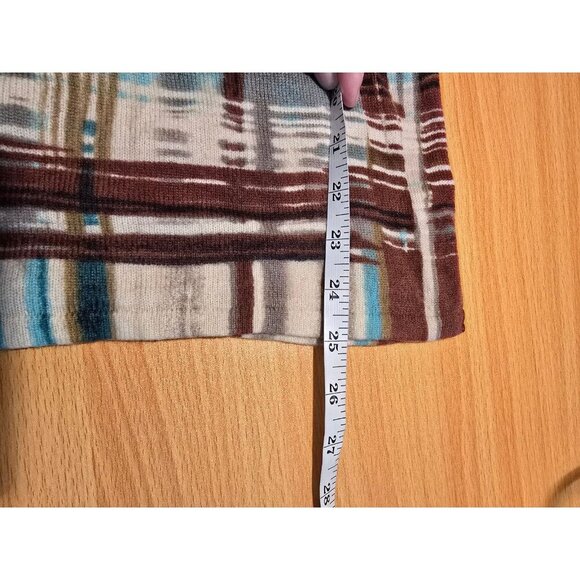 Neiman Marcus Cashmere Sweater Sz M Retro Striped 70s Style Stretch Quiet Luxury - Picture 6 of 10